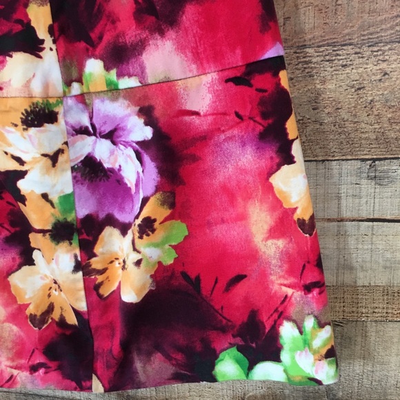 NWOT Twenty One Floral Mini Bodycon Skirt - Picture 2 of 6